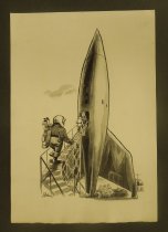 [Astronaut with golf clubs]